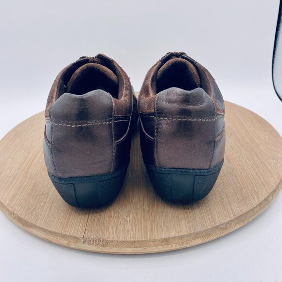 Taos Shoes Womens 9 Brown Leather Lace Up Comfort Flats Boho Cobbler - Picture 8 of 11